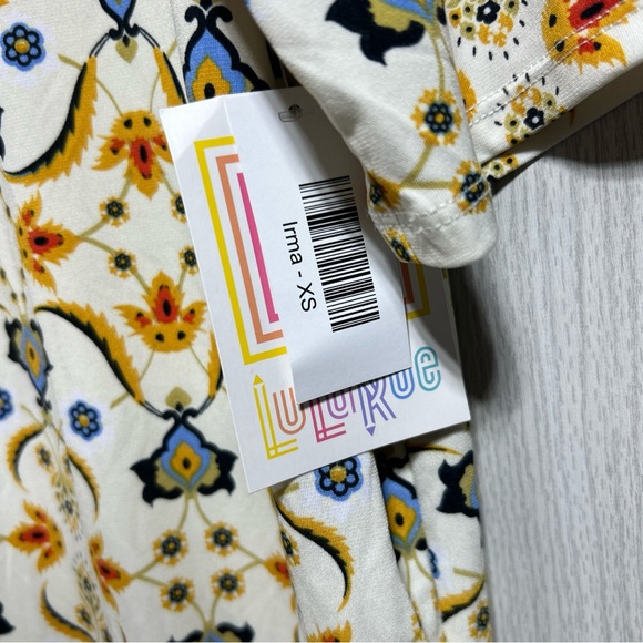 LuLaRoe Irma Multi Colored Blouse Size XS NWT - Picture 3 of 9